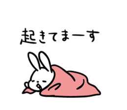 Intently sleepy rabbit sticker #10252156