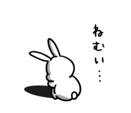 Intently sleepy rabbit sticker #10252158