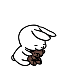 Intently sleepy rabbit sticker #10252160