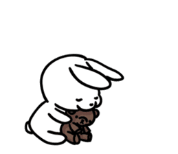 Intently sleepy rabbit sticker #10252160