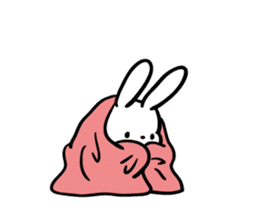 Intently sleepy rabbit sticker #10252164