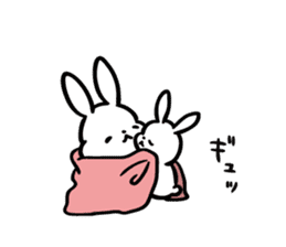 Intently sleepy rabbit sticker #10252165