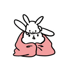 Intently sleepy rabbit sticker #10252166