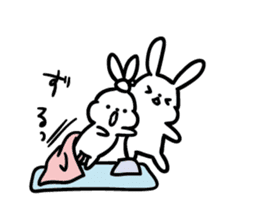 Intently sleepy rabbit sticker #10252168