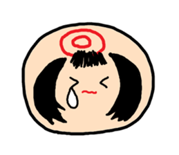 Pretty Japanese wooden doll,2 sticker #10253060