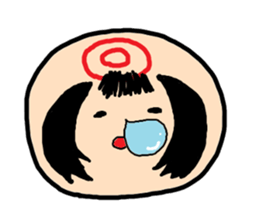 Pretty Japanese wooden doll,2 sticker #10253062