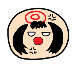 Pretty Japanese wooden doll,2 sticker #10253068