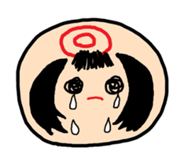 Pretty Japanese wooden doll,2 sticker #10253079