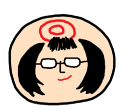 Pretty Japanese wooden doll,2 sticker #10253095