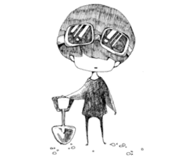 Kage-kun(shadow-boy) 2 sticker #10253511