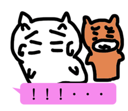 Balloon and Bullkuma and honwaka cat sticker #10254316