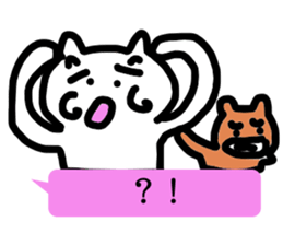 Balloon and Bullkuma and honwaka cat sticker #10254335