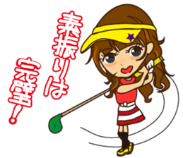 Arisa's golf "Practice is perfect!!" sticker #10255616