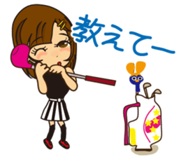 Arisa's golf "Practice is perfect!!" sticker #10255618