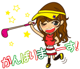 Arisa's golf "Practice is perfect!!" sticker #10255622