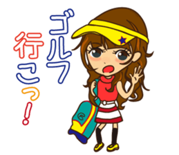 Arisa's golf "Practice is perfect!!" sticker #10255624