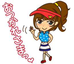 Arisa's golf "Practice is perfect!!" sticker #10255626