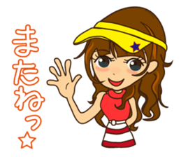 Arisa's golf "Practice is perfect!!" sticker #10255651