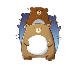 happy bear borther sticker #10256137