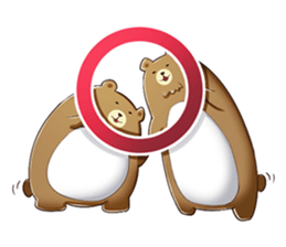 happy bear borther sticker #10256140