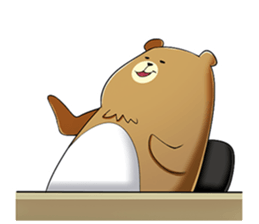 happy bear borther sticker #10256159