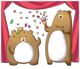 happy bear borther sticker #10256168