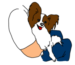 The Papillon & Uncle sticker #10256380