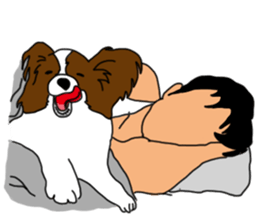 The Papillon & Uncle sticker #10256405