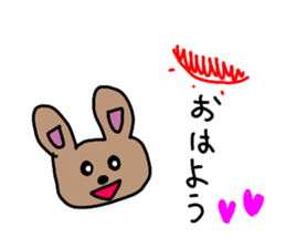 cute cat and rabbit sticker #10257192