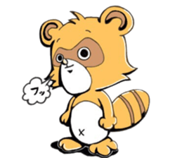 raccoon dog! sticker #10257467