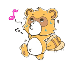 raccoon dog! sticker #10257482