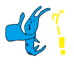 good luck blue rabbit 7 sticker #10258416