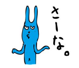 good luck blue rabbit 7 sticker #10258421