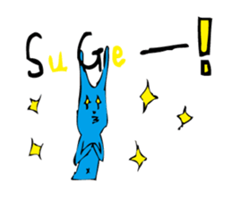 good luck blue rabbit 7 sticker #10258426