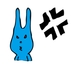 good luck blue rabbit 7 sticker #10258428