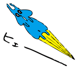 good luck blue rabbit 7 sticker #10258437