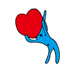 good luck blue rabbit 7 sticker #10258438