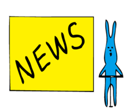 good luck blue rabbit 7 sticker #10258439