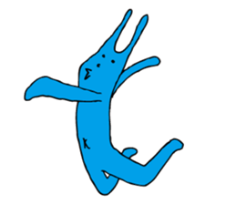 good luck blue rabbit 7 sticker #10258448