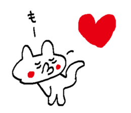 Character and cat in corner of notebook sticker #10259559