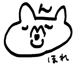 Character and cat in corner of notebook sticker #10259560