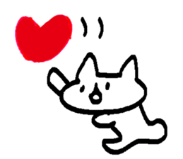 Character and cat in corner of notebook sticker #10259575