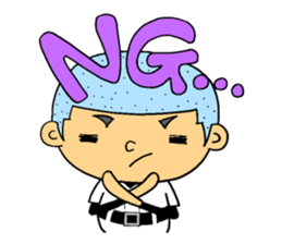 Baseball boy of a buzz cut sticker #10260657