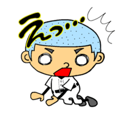 Baseball boy of a buzz cut sticker #10260664