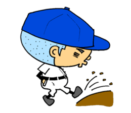 Baseball boy of a buzz cut sticker #10260670