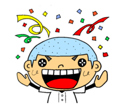 Baseball boy of a buzz cut sticker #10260684