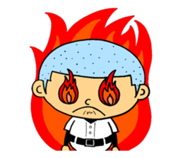 Baseball boy of a buzz cut sticker #10260685