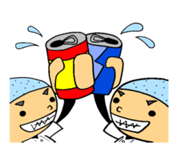 Baseball boy of a buzz cut sticker #10260690