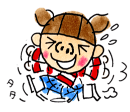 Matsuoka and funny creatures sticker #10260763