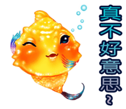 Golden fish sticker #10262935